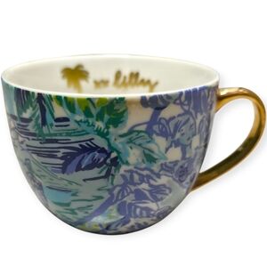 Lilly Pulitzer GWP Cappucino Tropical Print Ceramic Mug In Bohemian Queen